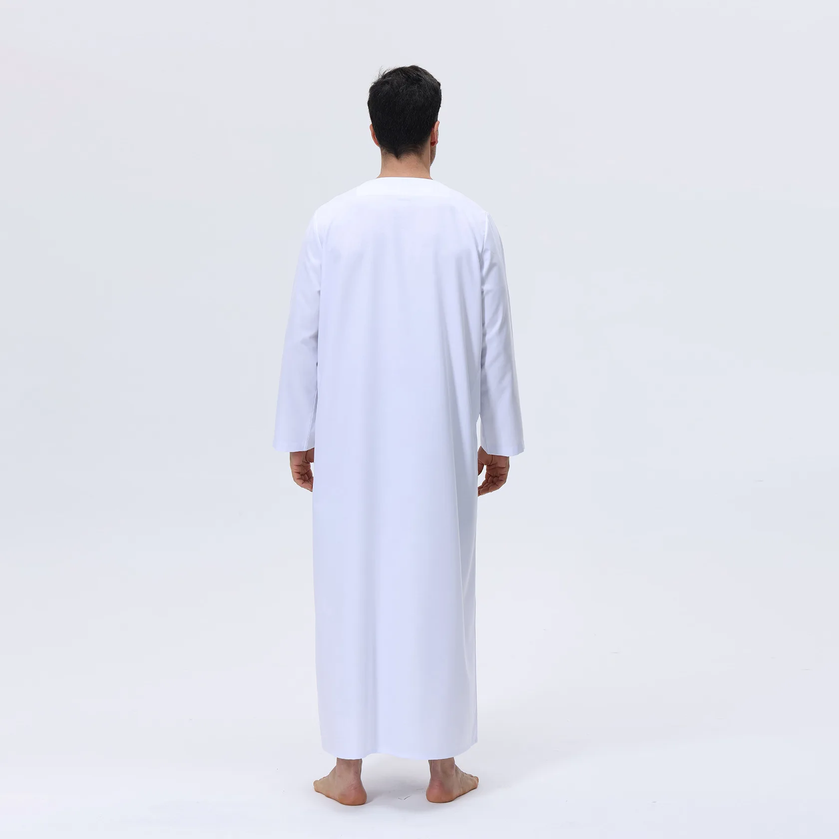

Saudi Men Long Robe Jubba Thobe Muslim Dress Abaya Loose Turkey Caftan Arabic Daffah Dishdasha Traditional Thoub Islam Clothing