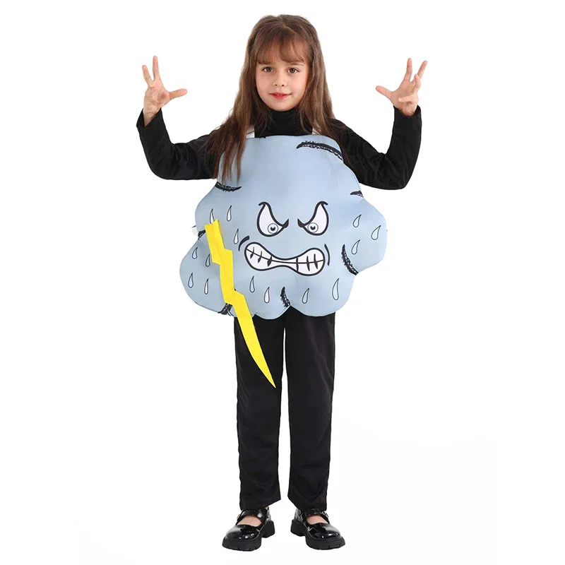 

Cute Rainbow Costume Cloud Dress Up Unisex Climate Weather Outfits Storm Carnival Costumes
