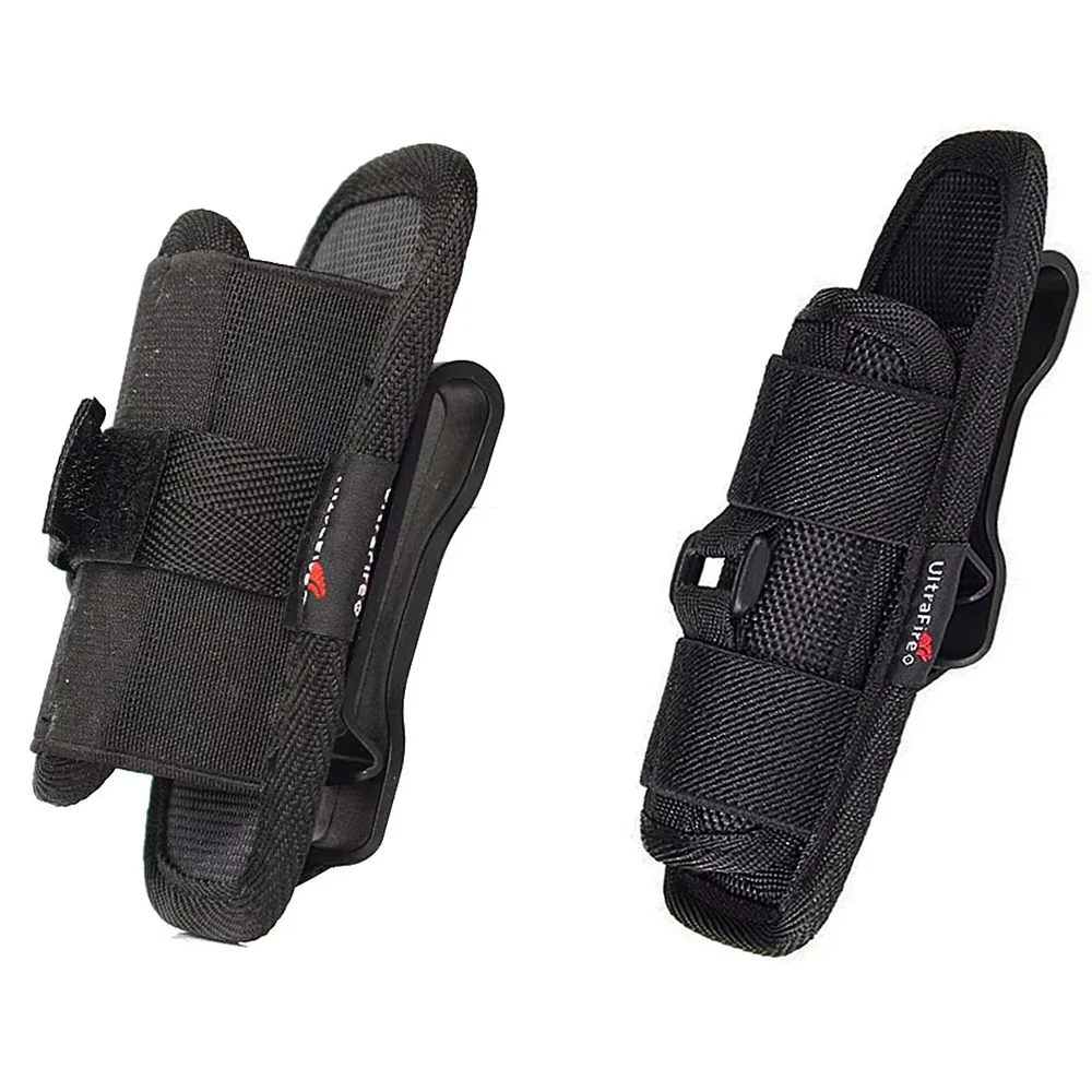 Tactical Outdoor 360-degree Rotatable Nylon Holster Waist Clip Flashlight Belt Holder Flashlight Gear Accessories