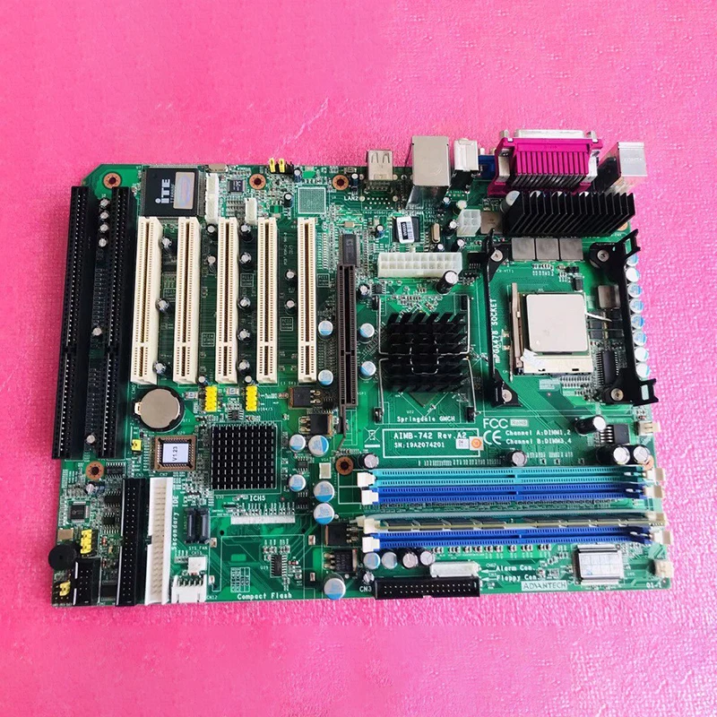 Imagem -04 - Computador Industrial Mainboard para Advantech Slots Isa Aimb742 Aimb-742ve a2