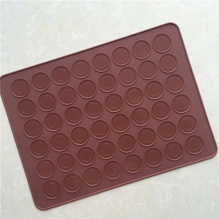 48-Hole Macaron Silicone Pad, Single-sided, Reusable, High Temperature Resistant and Easy To Clean 062