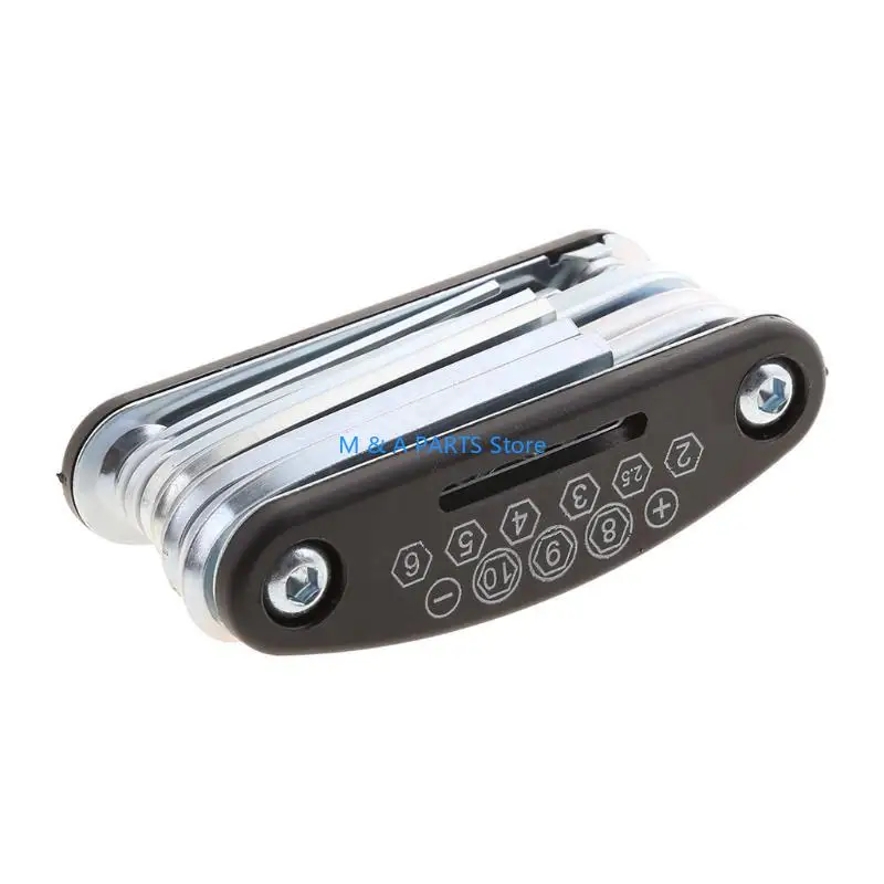 U1JF 13Pcs Motorcycle Repair Multifunctional Folding Screwdriver