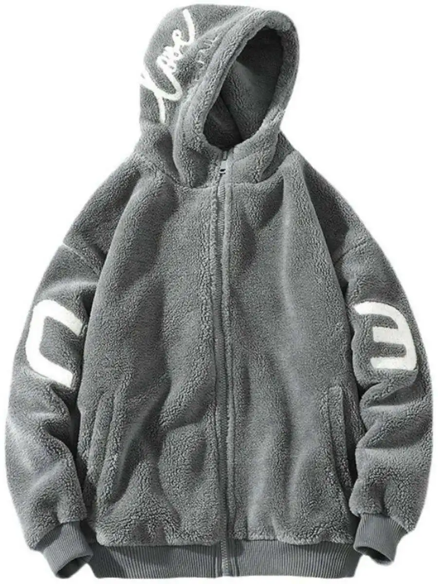 معطف شتوي للرجال من فراء الخروف مع غطاء للرأس من القطن كاجوال طويل بسحاب للإغلاق معطف مملوء بالبوليستر ملون #5