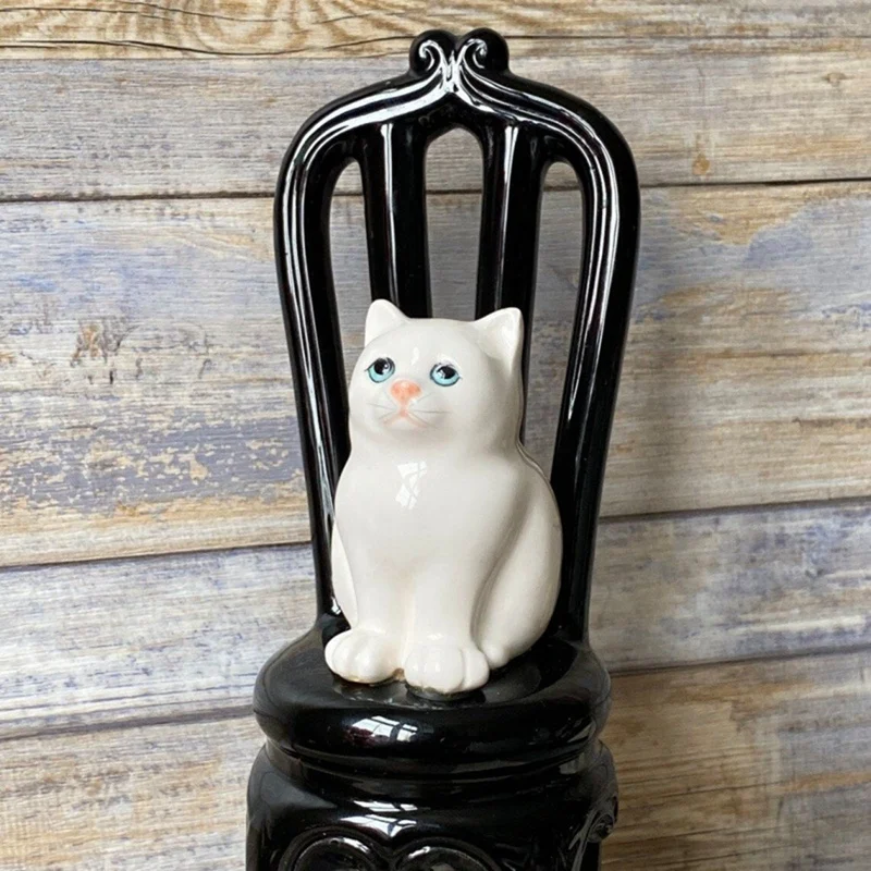 Katze und Stuhl Figur Vintage dekorative Ornamente Home Dekoration Desktop Ornamente exquisites Geschenk