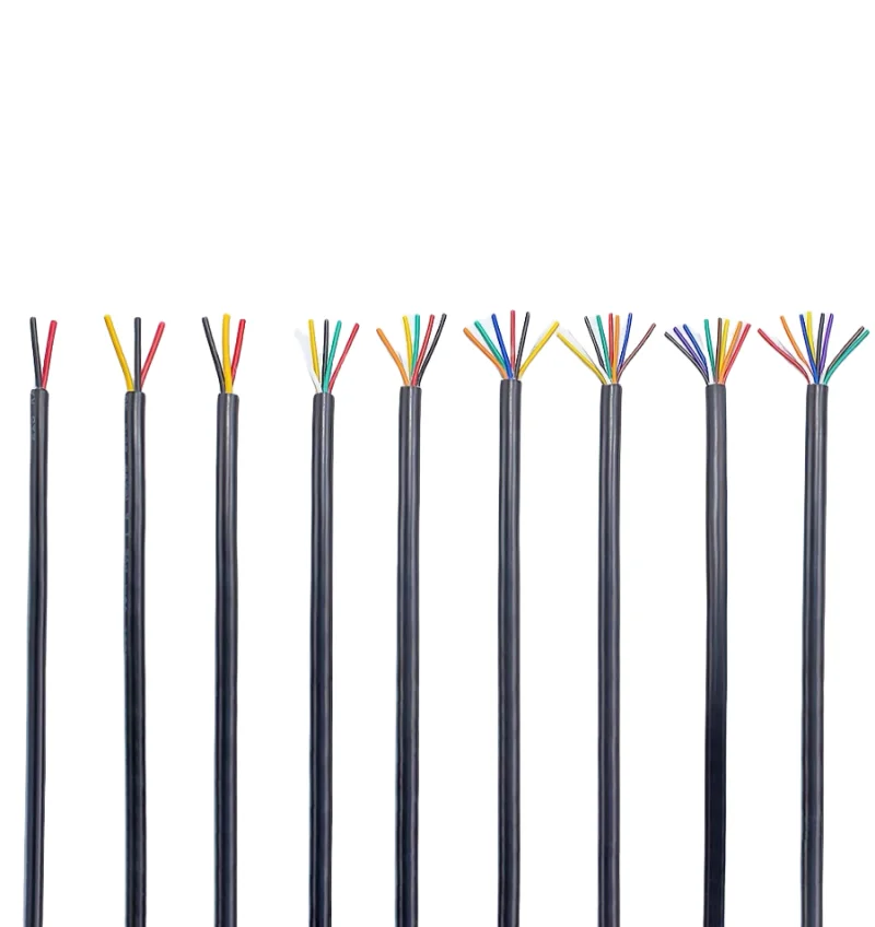 2/5/10M 28AWG UL2464 Sheathed Wire Cable Channel Audio Line 10 9 8 7 6 5 4 3 2 Cores Insulated Copper Cable Signal Control Wire