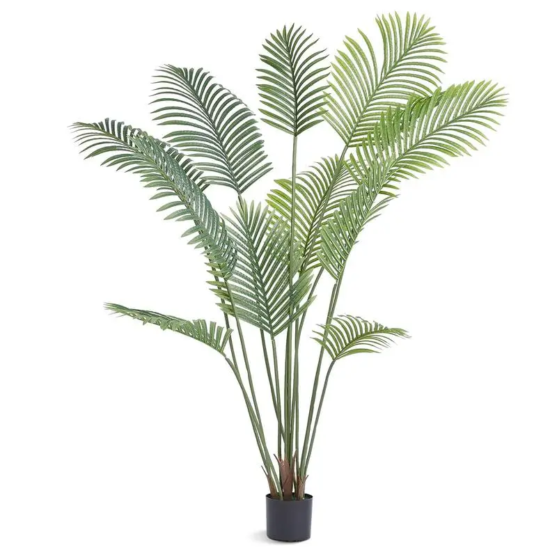

Free Shipping-Artificial Palm Tree, 6 FT Tall Faux Plant, Secure PE Material & Anti-Tip Tilt Protection Low-Maintenance Plant, Lifelike Green Fake Tree for Home Office Warehouse Decor Indoor Outdoor