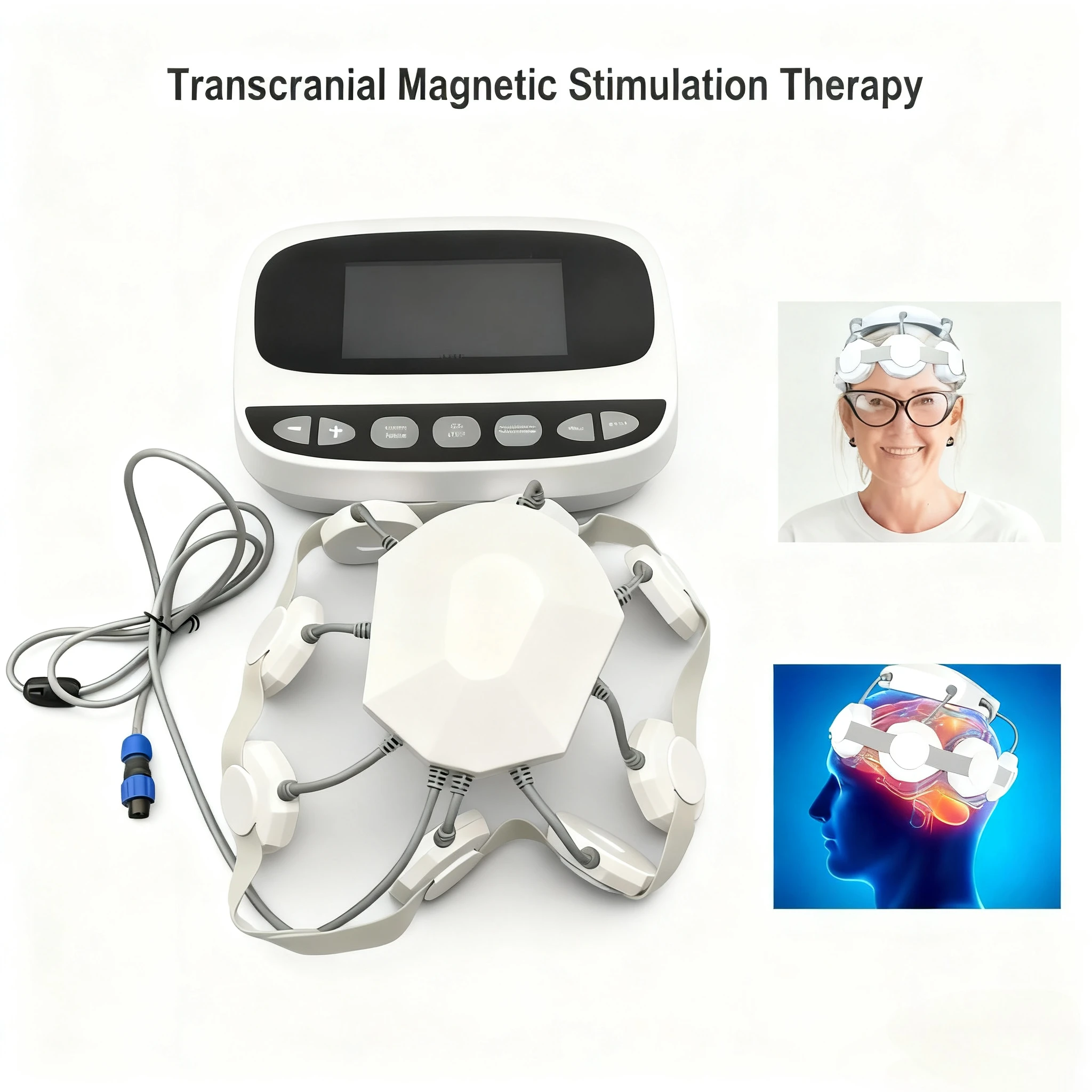 

RTMS Transcranial Magnetic Stimulation Instrument Non-invasive Therapy for Parkinson's Insomnia Anxiety Depression Schizophrenia