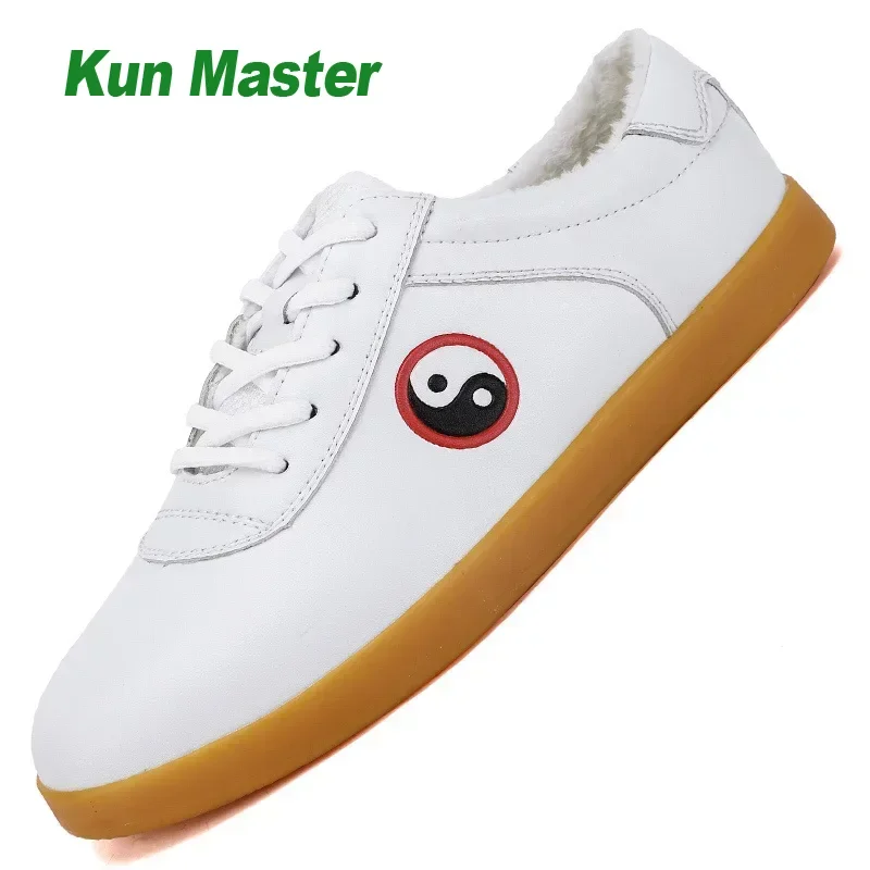 Winter Thicken Leather Kung Fu Tai Chi Shoes Martial Art Shoes Sneakers Free Flexible Sole Men Women 2022