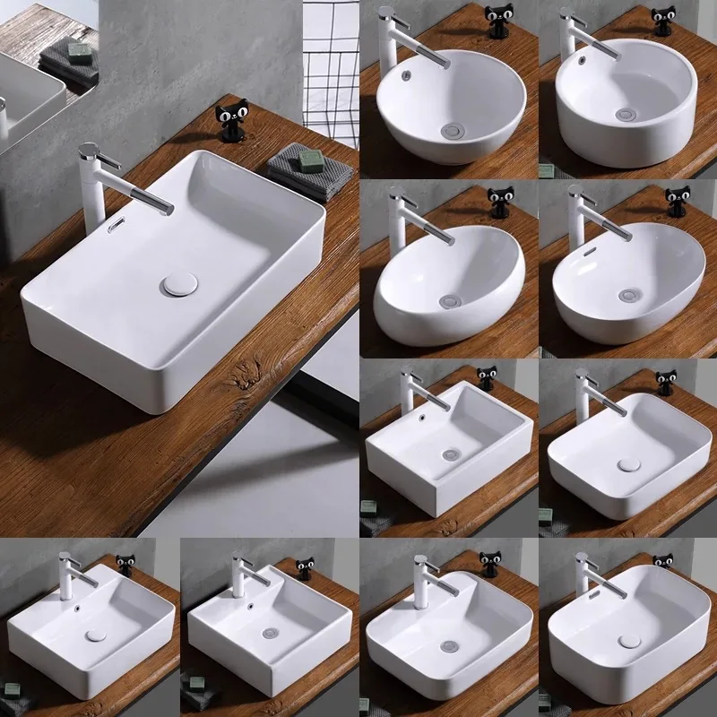 Hotel countertop  Engineering wash Ceramic wash  Single  Wash  Cross-border art