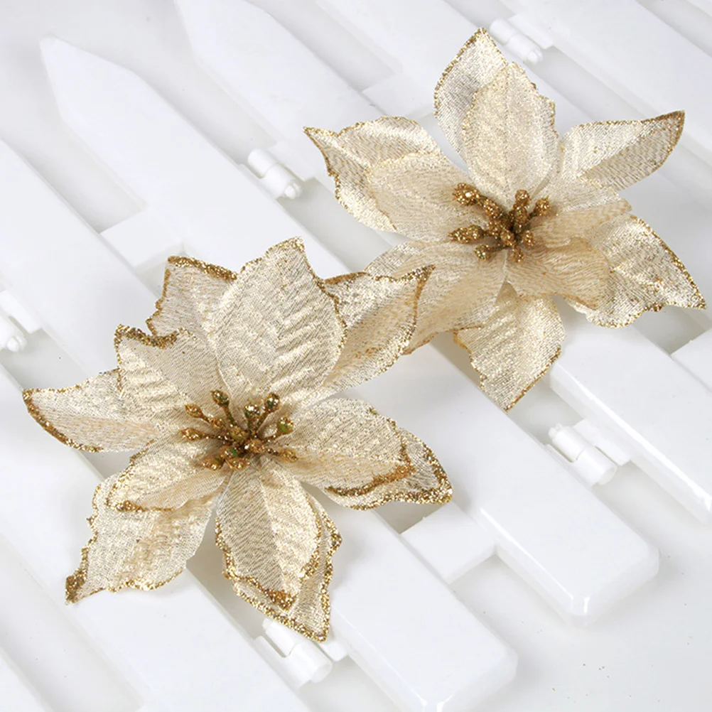 

5 Pcs Xmas Decor Christmas Flower Tree Decorations Artificial Mini Flowers Garlands