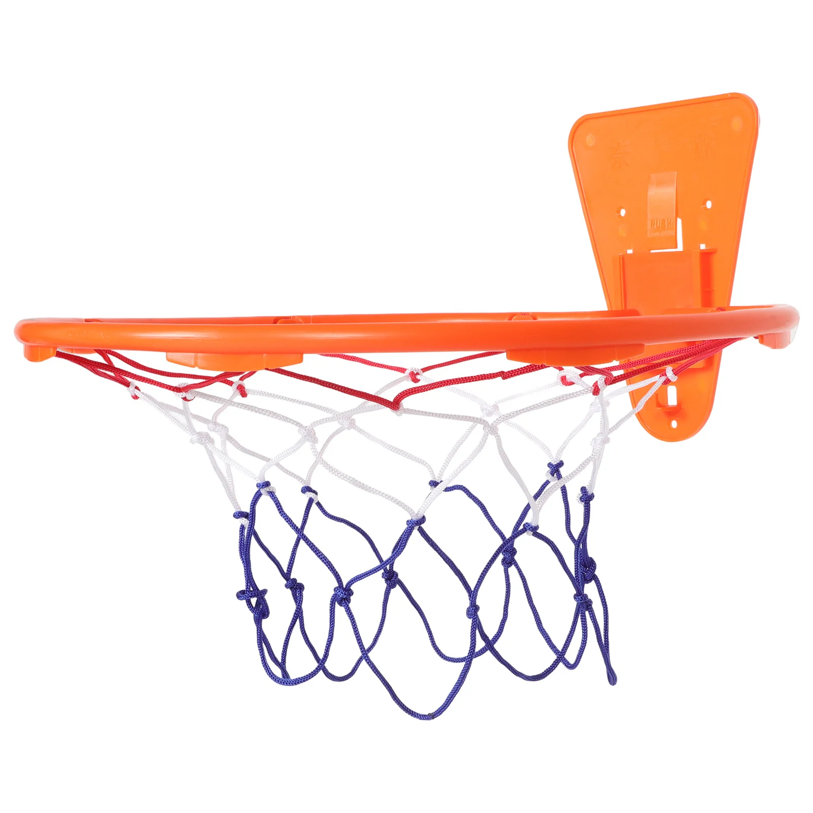 Indoor Wall Mounted Basketball Hoop Foldable Rim Household Basketball Hoop Replacement Heavy Duty Orange Frame