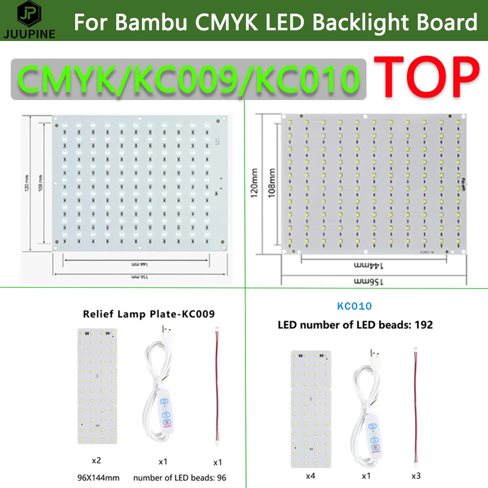 

Для Bambu Lab литофановая светодиодная панель CMYK светодиодная подсветка доска PLA Basic CMYK литофановый комплект 3D-печать литофана фото