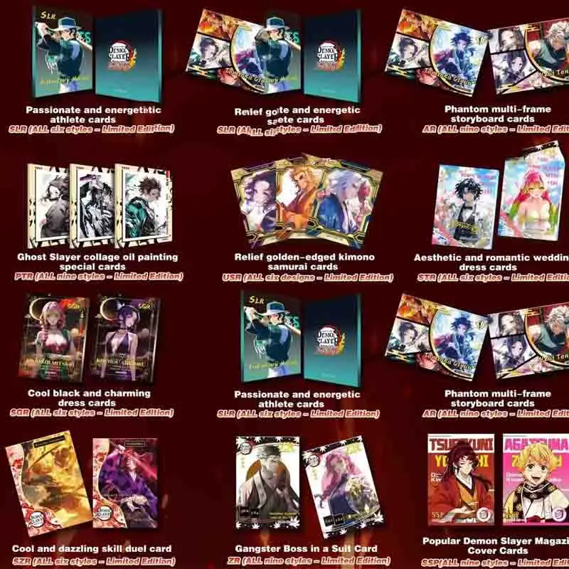 Demon Slayer Booster Box Senka Cards, Excited Passion Edition, Jouets pour enfants, Jeux de fête, Jeu de cartes à jouer, Vente en gros