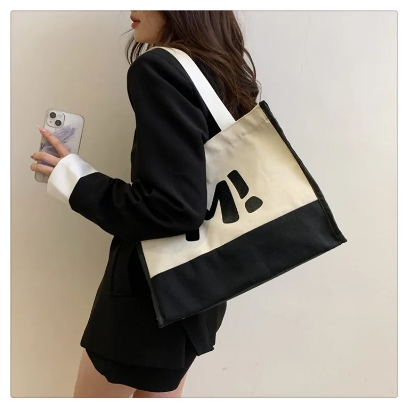 Large-capacity Canvas Shoulder Bag Female Autumn Korean Leisure Handbag Japanese Joker Tote Luxury Brand Female Shoulder Bag