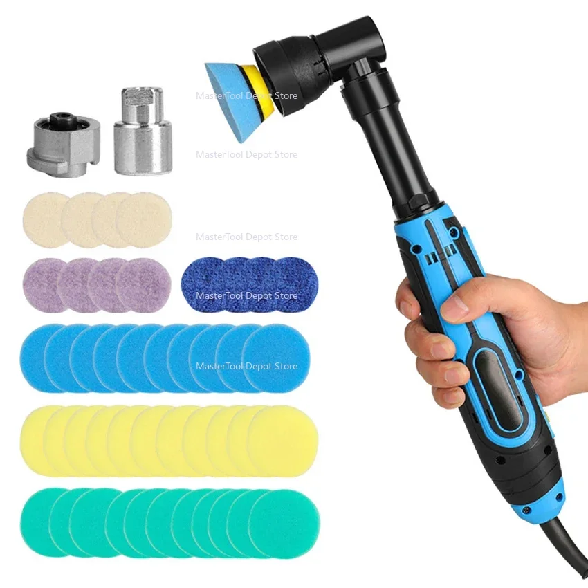 

220V Electric Polishing Machine 2-Inch Point Polishing Waxing Machine Speed Adjustable Handheld Polisher Machine