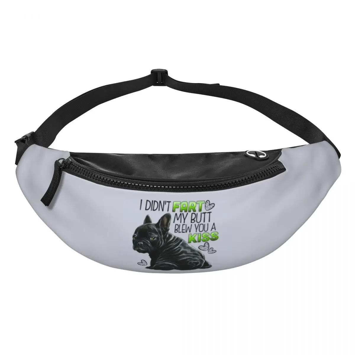 Custom Schattige Franse Bulldog Fanny Pack Voor Mannen Vrouwen Cool Grappig Frenchie Huisdier Crossbody Heuptas Reizen Wandelen Telefoon Geld Zakje