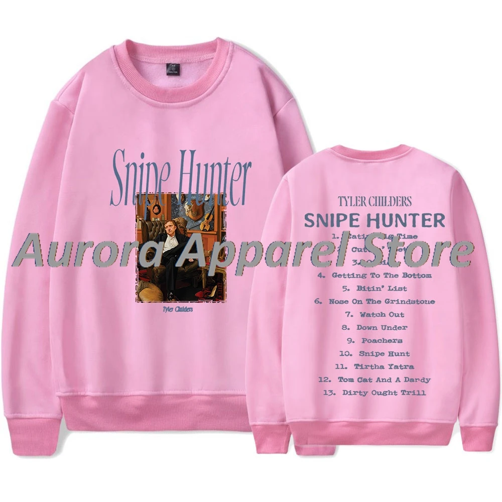 تايلر تشايلدرز قناص هنتر Tracklist Crewneck بلوزات تأثيري النساء الرجال أزياء طويلة الأكمام المحملة