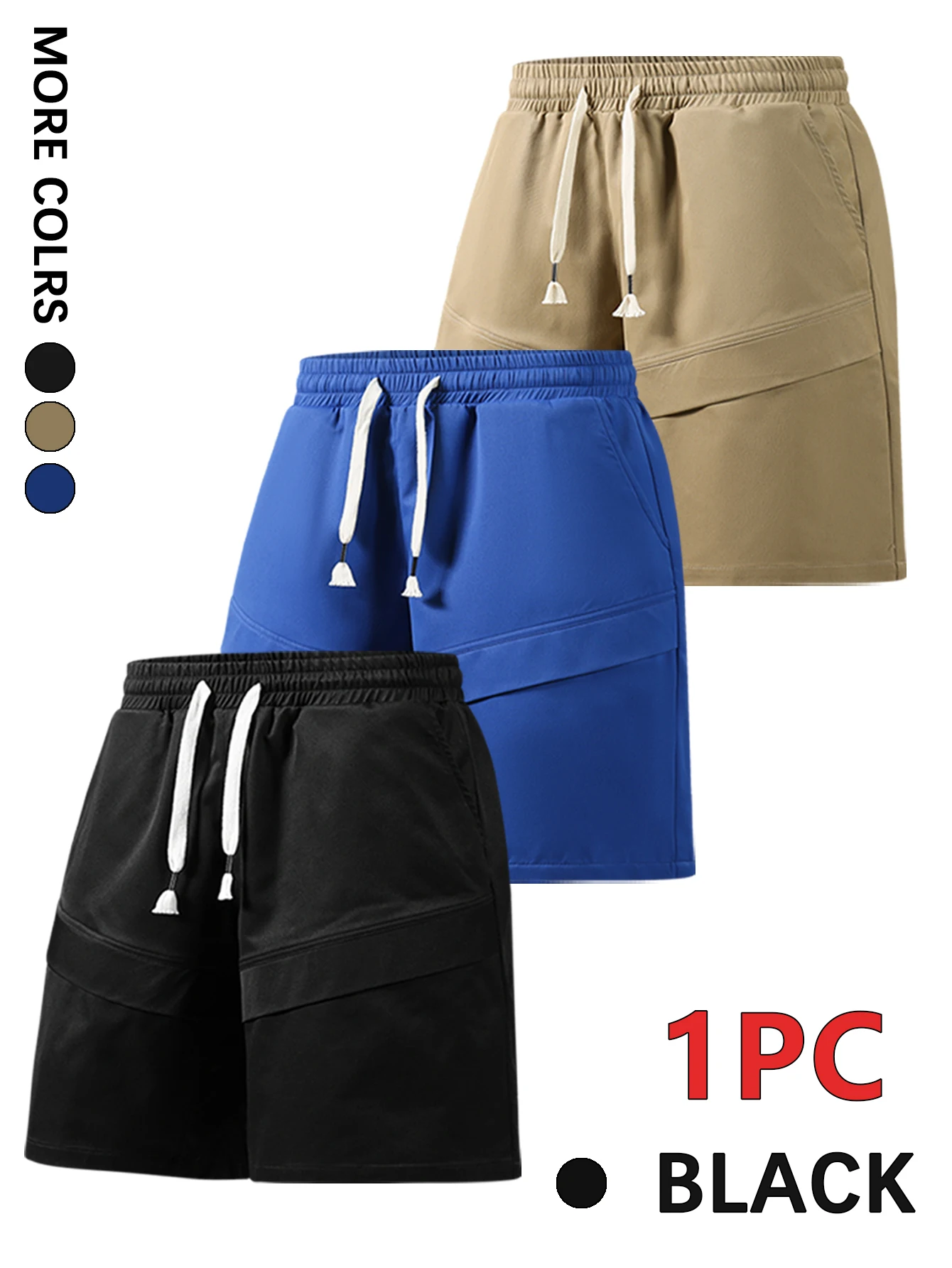 

Men's Light-Layered Casual Shorts, Smooth Draped, Soft and Anti-Wrinkle, Comfortable Fabric, Breathable and Skin-Friendly, Fashionable and Versatile, Suitable for Outdoor Sports, Exercise and Fitness, Daily Wear