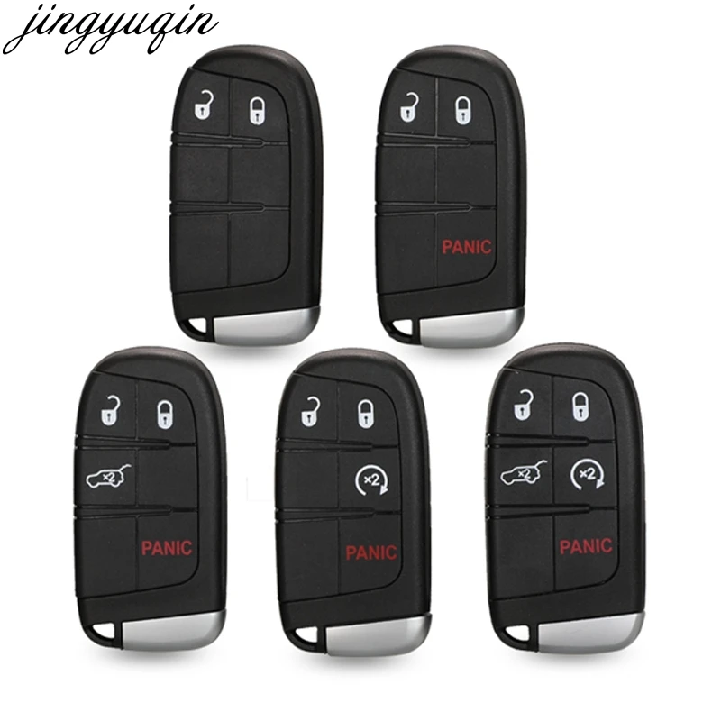 

Jinyuqin 2/3/4/5BTNS Smart Car Key Shell For Jeep Grand Cherokee Dodge Ram 1500 Journey Dart Durango Chrysler 300C Fiat