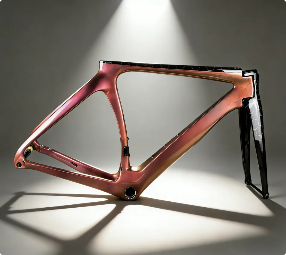 

Карбоновая рама для шоссейного велосипеда T1100, высококачественный комплект рамы-хамелеона с внутренней проводкой, BB79