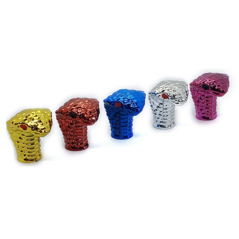 

A70F Air Valves Lids Leakproof Air Protections Tire Valves Stem Cover Cap Car Decor Accessories Snake Head Tire Valves Caps