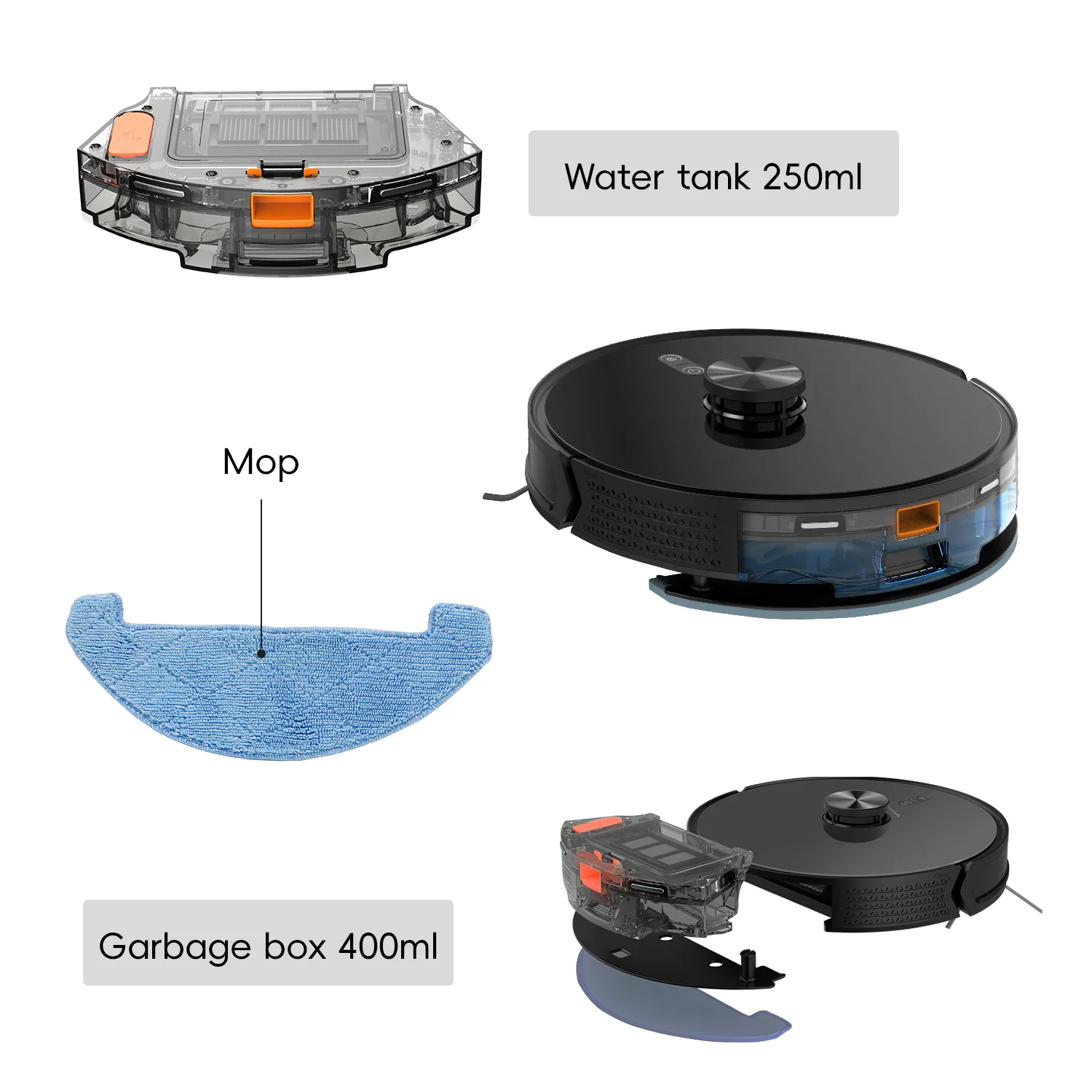 LDS SLAM Robot Vacuum Cleaner Wireless Cleaning Mopping Sweeping 4000PaSuction 5200Mah Battery Robot Vacuums AT900 Made in China