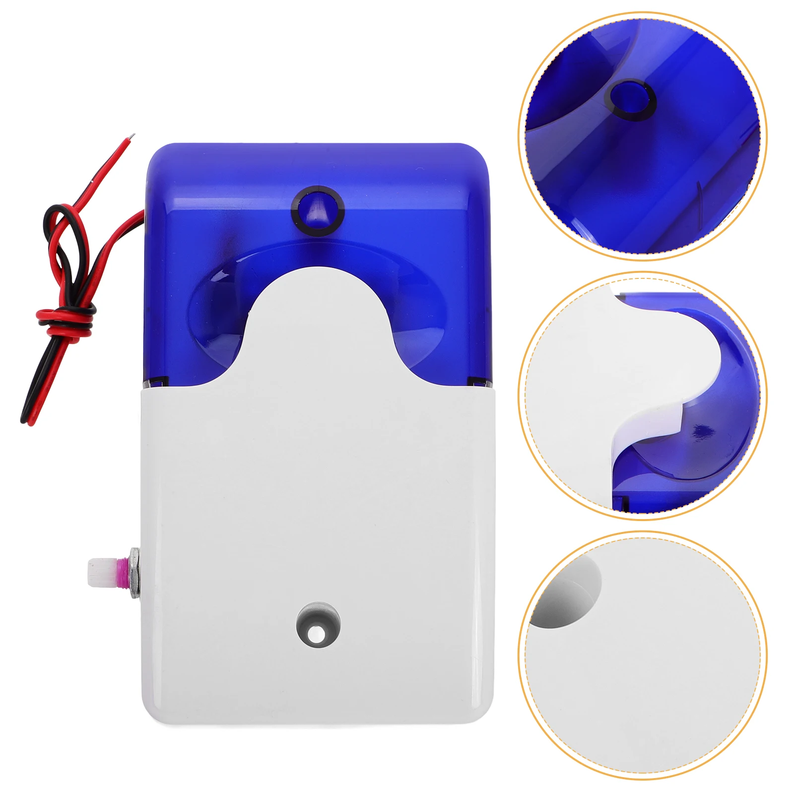 12V Sound Light Alarm Waterproof Flashing Siren Adjustable Volume Theft Prevention Device Home Security Shop Warehouse Warning