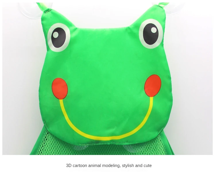 Baby Bath Toys Cute Duck Frog Mesh Net Toy Storage Bag Strong Suction Cups Bath Game Bag Bathroom Organizer Water Toys for Kids