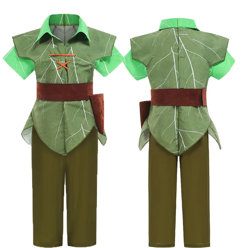 Halloween-Kostüm für Jungen, Peter Pan Peter Pan, grünes Elfen-Cosplay-Bühnenkostüm