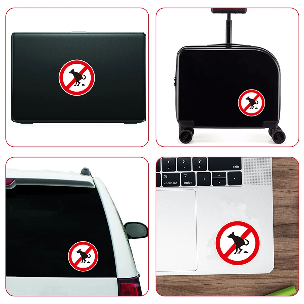 

8pcs No Dog Poop Stickers Yard Warning Signs Pet Beware Traffic Pooping Prohibition Lawn Garden Plants Flowers
