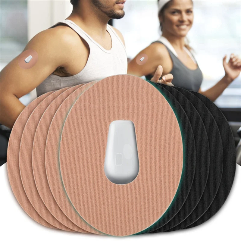 A28F-20ピース血糖モニタープローブスティックモーショントラックレス目に見えない固定粘着パッチスキン