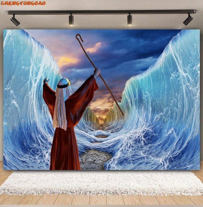 Nativity Jesus Cross Backdrop Christ Birth of Jesus Holy Bible Crucifixion Mountain Sunset Christmas Photography Background Deco