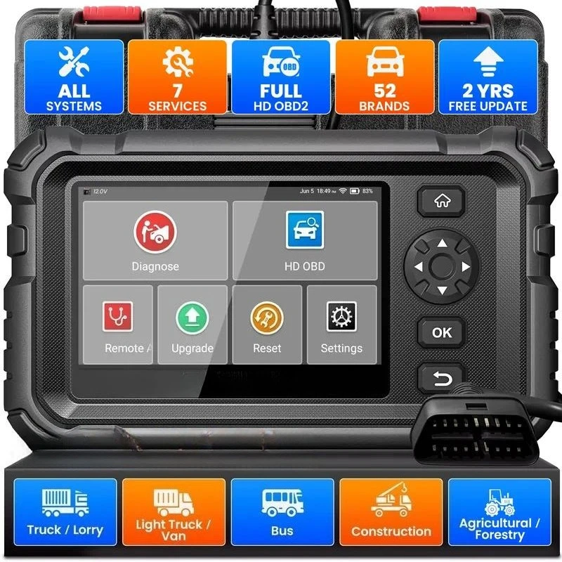 X431 CRP129 HD Full System 24V Truck Diagnostic Tool with DPF Regen Speed Limit Adjust Reset