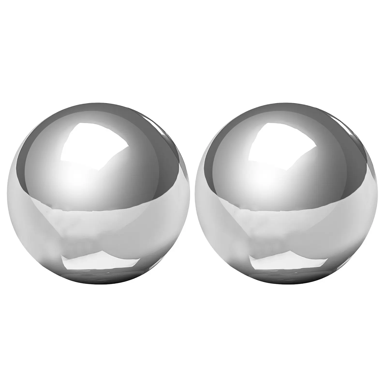 2Pcs 10Cm Mirror Polished Ball Stainless Steel Gazing Globe Outdoor Garden Decorative Sphere Landscape Path Ornament