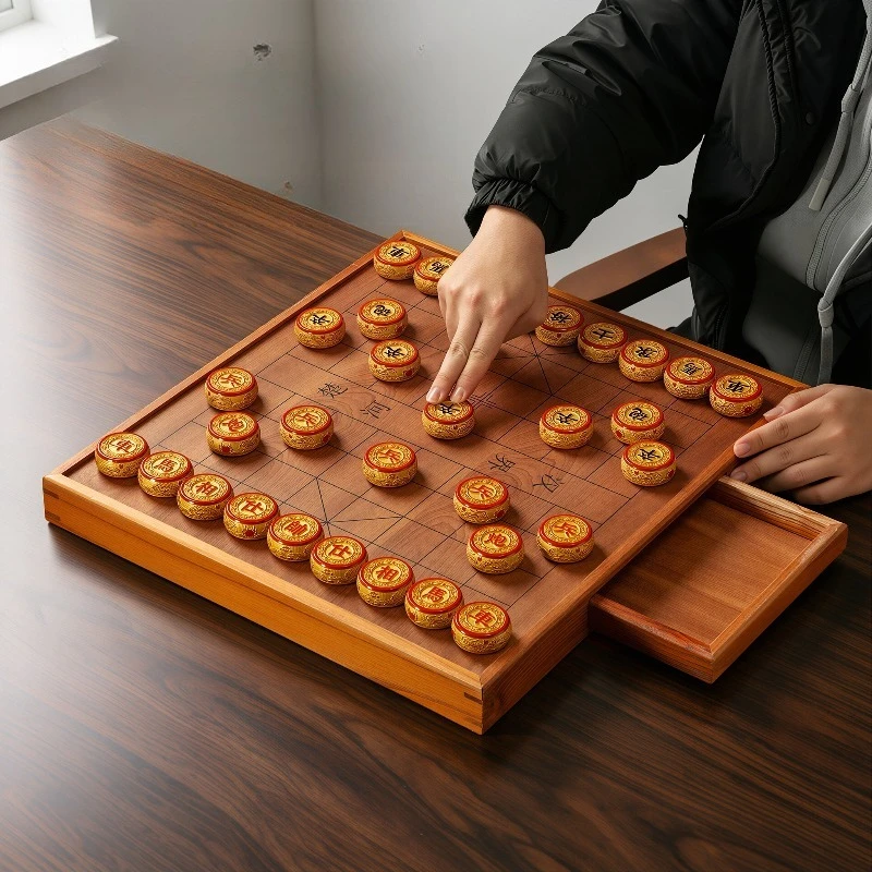 Family board game Chinese Chess Small Gift Portable Strategy Chinese Chess Educational Handmade Conveniente Entertainment Toys