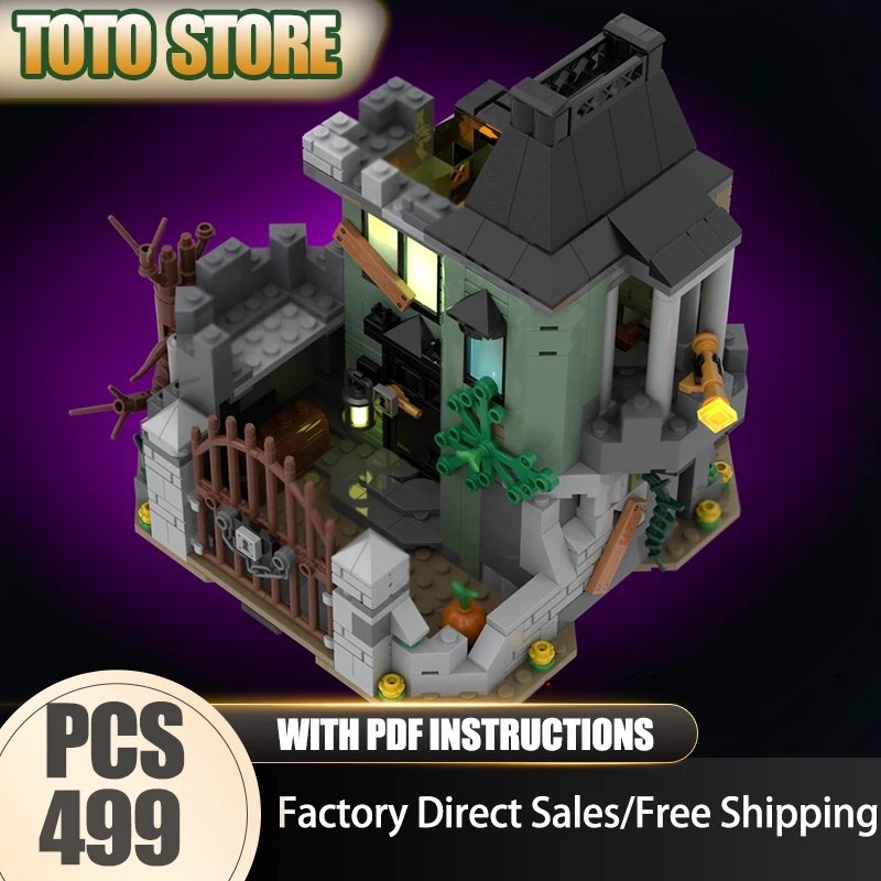 

Средневековый Moc, строительные кирпичи, волшебный дождь ведьмы вампира, технология здания, модульные блоки, подарки, рождественские игрушки, набор «сделай сам», сборка