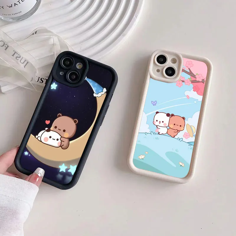 Cute BUBU  DUDU Soft Silicone Phone Case For Apple iPhone 12 13 Mini 11 14 15 16 Pro Max 7 8 Plus