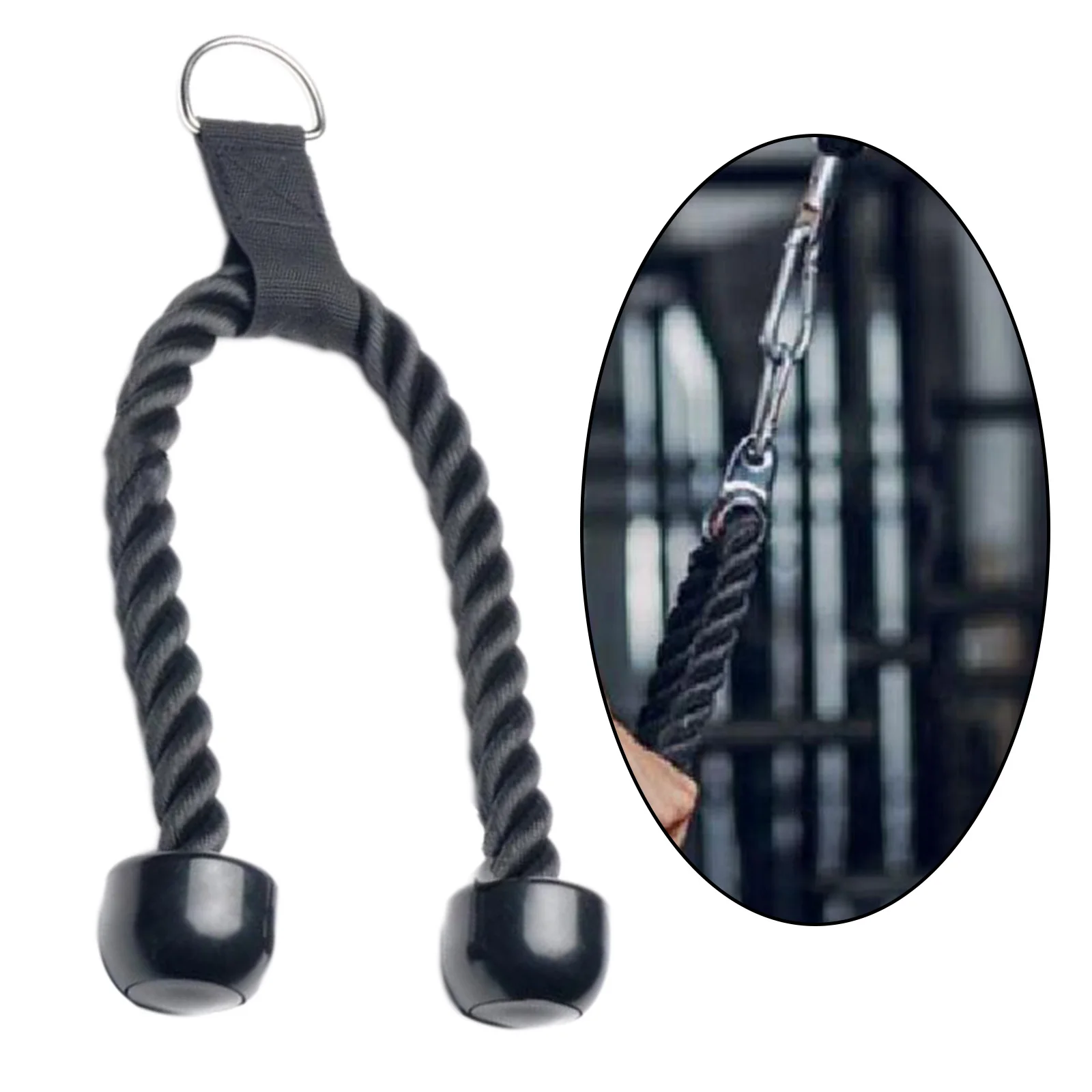 Tricep Rope Pull Down Cable Pulley Attachments Accessories Trainer Rope for Fitness Shoulder Muscle Workout Gym Body Equipment