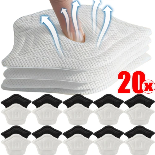 Plantillas de talón para zapatos, almohadillas de talón para zapatos deportivos, tamaño ajustable, plantilla para pies, Protector de talón, pegatina trasera, 2/20 piezas