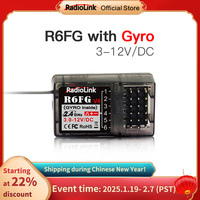 Radiolink RC Receiver R6FG 6 Channel 2.4G HV Servo RX with Gyro Long Range Control for RC Car Boat Transmitter RC4GS RC6GS V2 V3