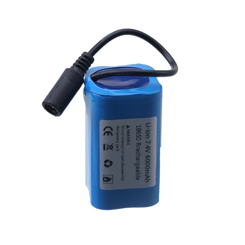 High Capacity 7.4V 6000mAh 2S Rechargeable Lithium Battery T188 Fishing Bait Toy Boat Spare Parts Accessories & Parts Batteries