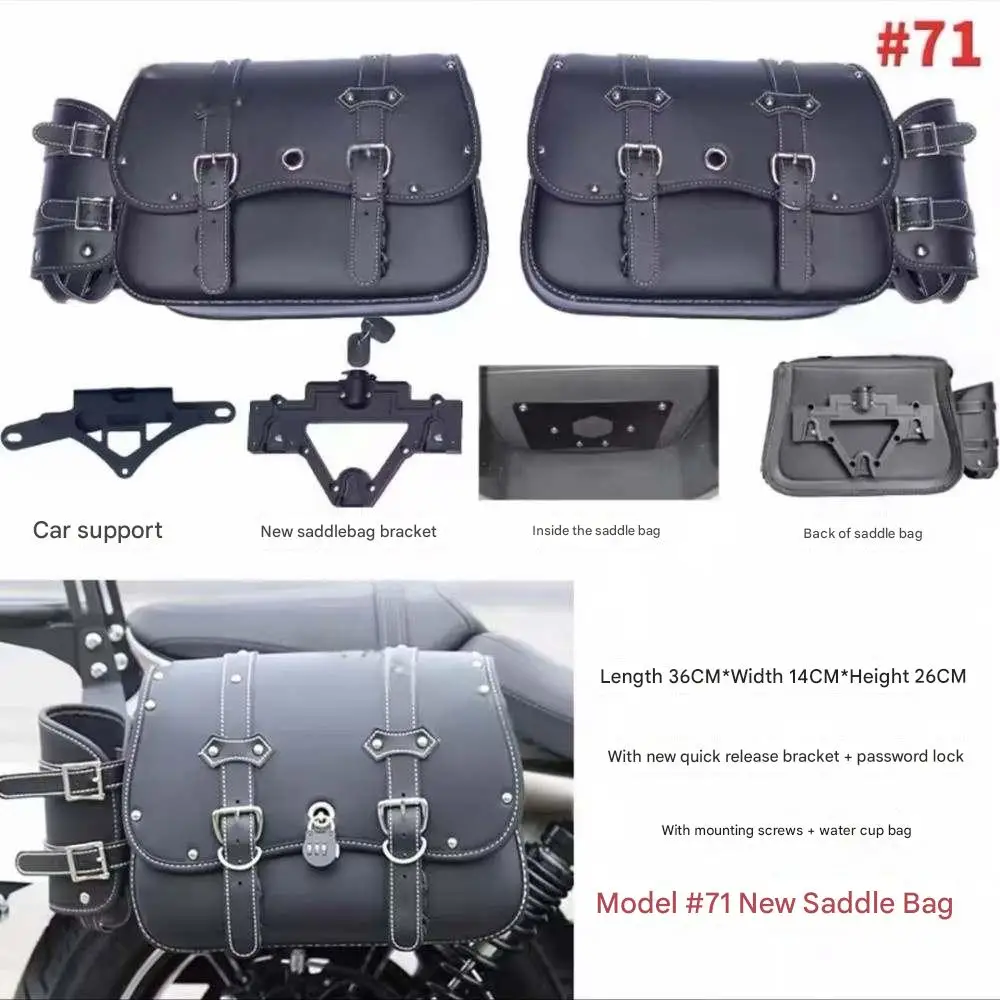 Voor QJMOTOR SRV 600-V2 canvas tas lederen opbergtas quick release zijtas srv 600v2 600v2srv 600V2 SRVSide Tas