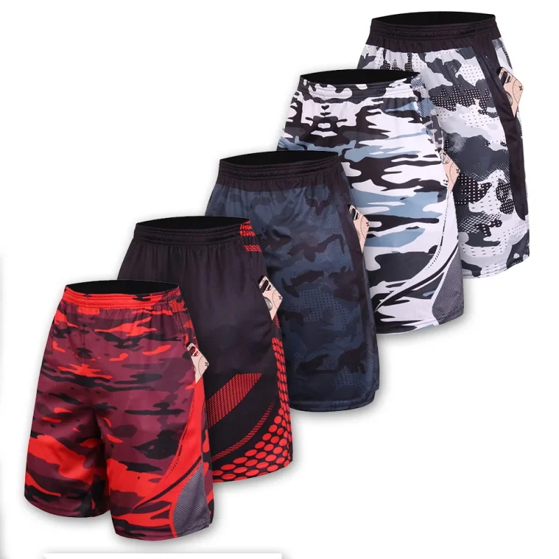 Crossfit Men Fitness Running Shorts Men Sport Basketball Short Pants Elastic Workout Training Gym Shorts With Pockets