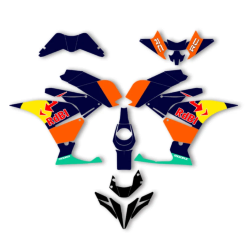 

DSMTECH Motorcycle Graphics For KTM 2017 2018 2019 2020 RC250 17-20 RC250 390 Decal Stickers Kits 001