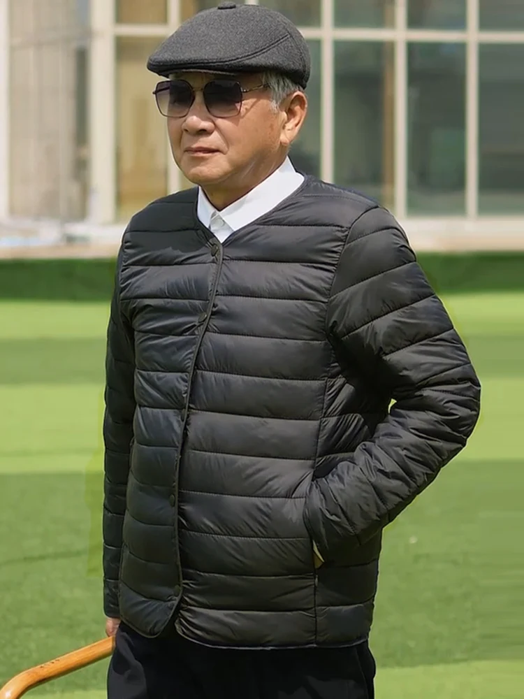 خفيفة للغاية القطن Jaet فضفاضة الرجال Sle لمنتصف العمر و ly الخريف الشتاء وصول جديد دافئ Thiened طويل Sve #3