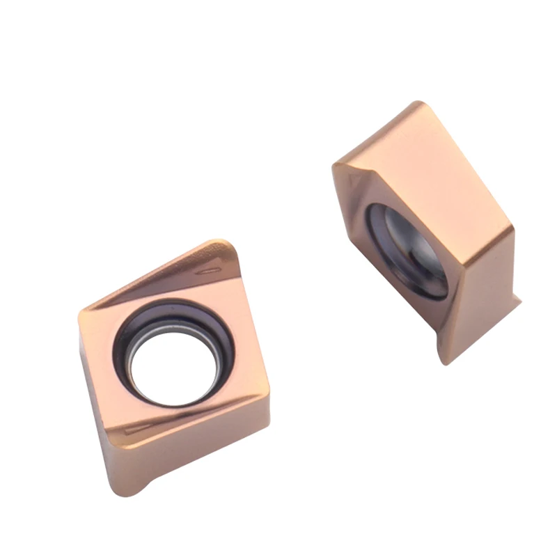 4NKT060308R Hochvorschub-Fräseinsatz 90 ° Quadratische CNC-Doppelseitige 4-Schneidkanten-Hartmetallfräser – Detail 7