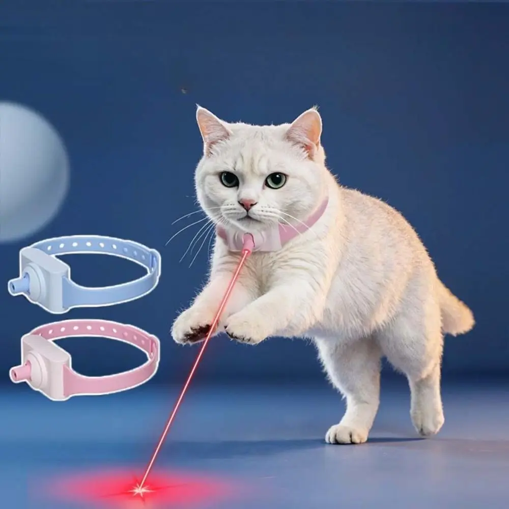 

New Automatic Cat Laser Toy Pet Supplies Electric Intelligent LED Necklaces with LED Light Cat Laser Collar for Indoor Cats