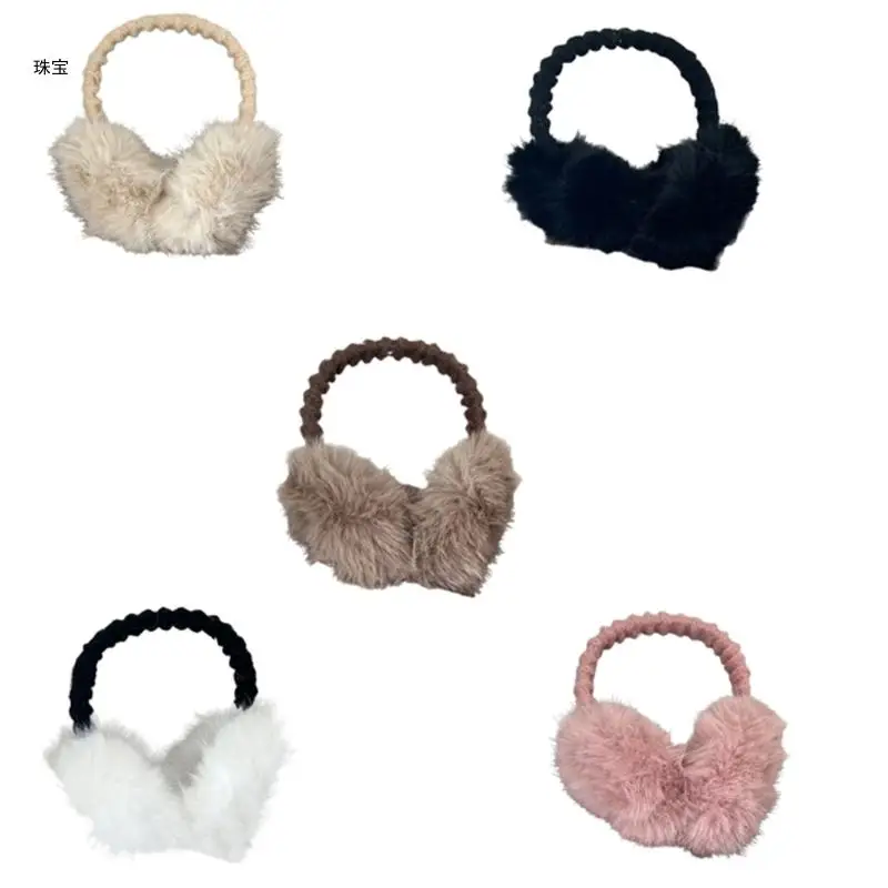 

X5QE Lovely Earmuffs Warm Plush Ear Warmers Outdoor Sport Ear Protectors for All Age