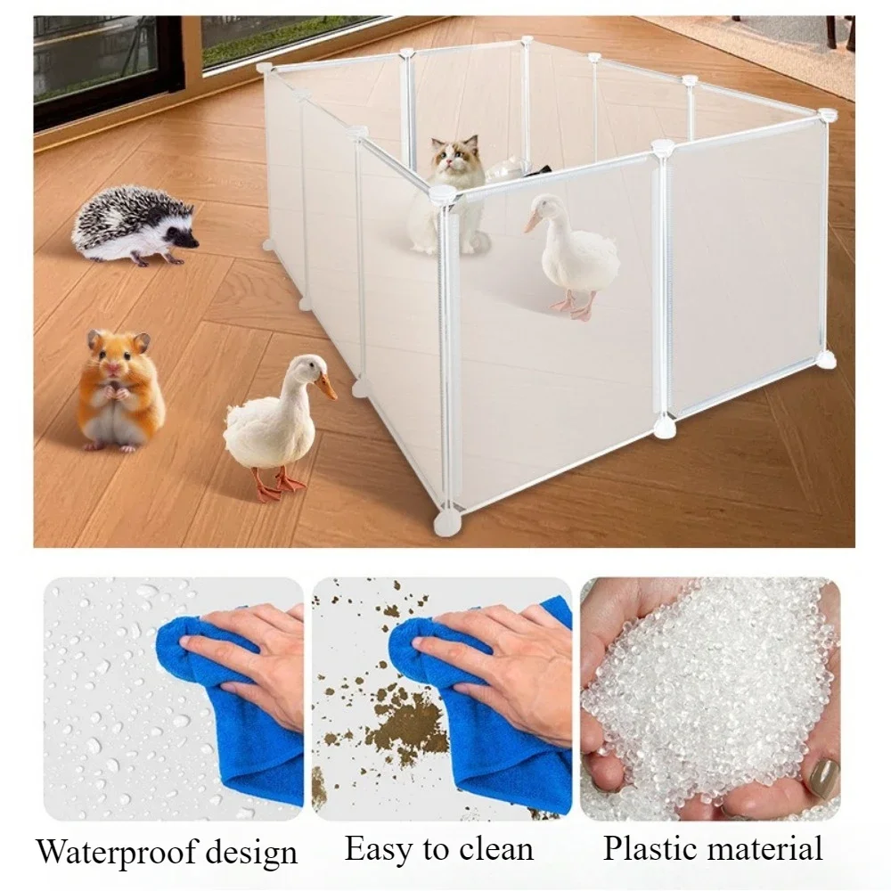 6/8pcs Small Pet Playpen DIY Freely Combined Pet Enclosure for Dog Cat Kitten Rabbit Guinea Pig Bunny Hedgehogs Multi-purpose