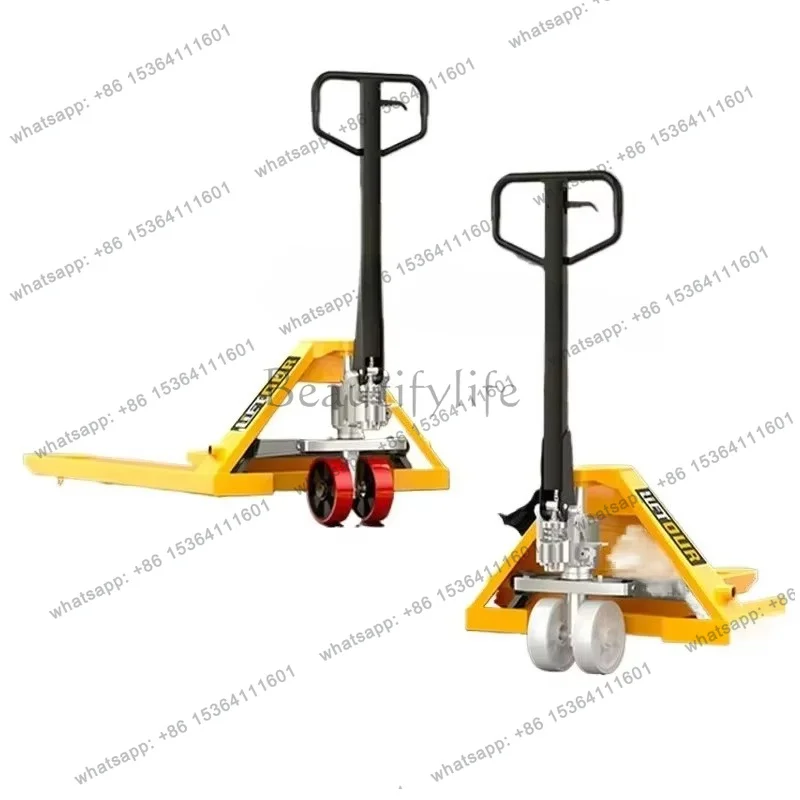 FG  heavy forklift manual hydraulic truck handling lift hand-in-hand push hydraulic forklift